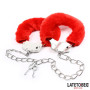  Fur Ankle Cuffs Red