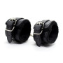  Fur Lined Adjustable Handcuffs 30 cm Black