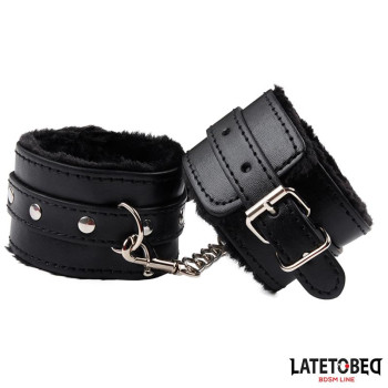  Furry Ankle Cuff Black