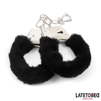  Furry Metal Cuff Black