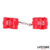  Furry Wrist Cuff Red