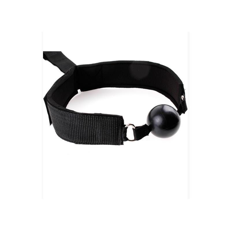  Gag Ball with Hand Cuff Black