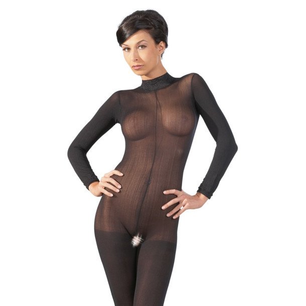 Catsuit with Lace Collar