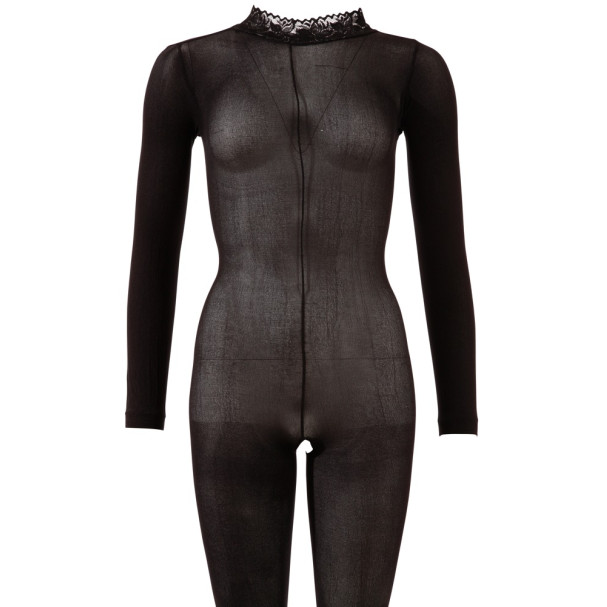 Catsuit with Lace Collar