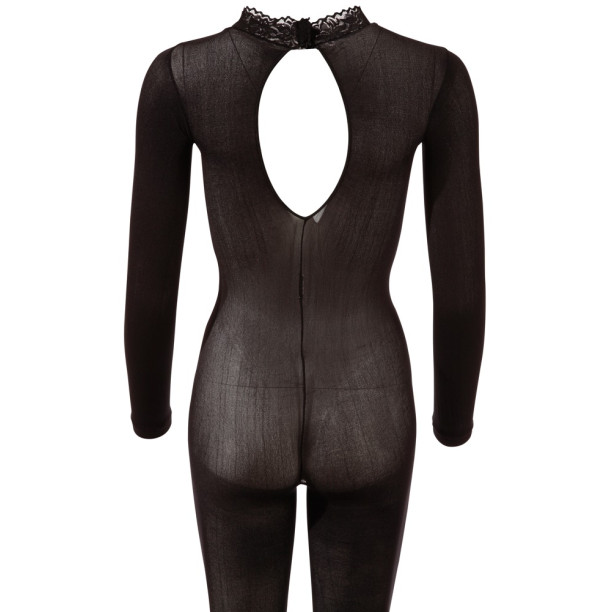 Catsuit with Lace Collar