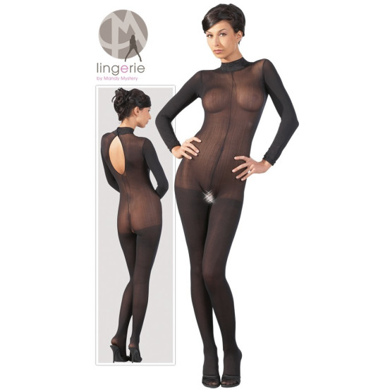 Catsuit with Lace Collar