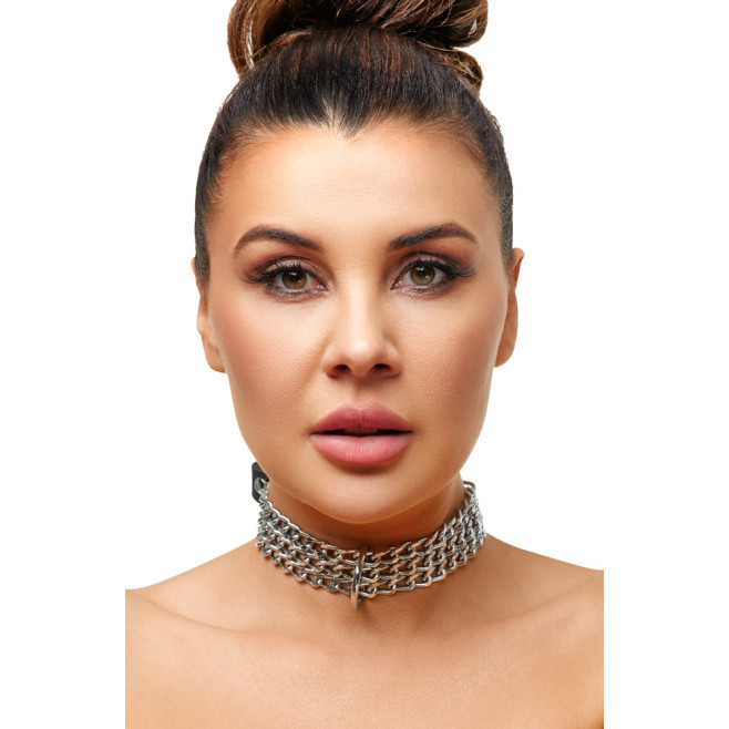 Leder Halsfessel Kette