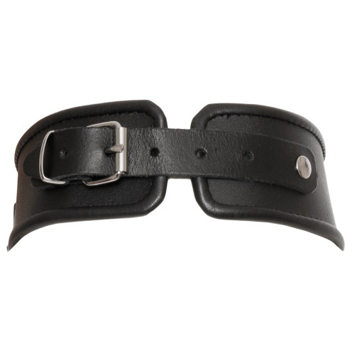 Leather collar and handcuffs