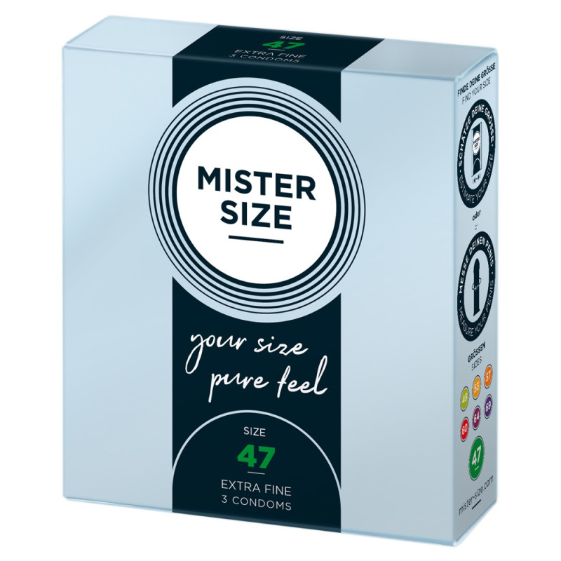 Mister Size 47mm pack of 3