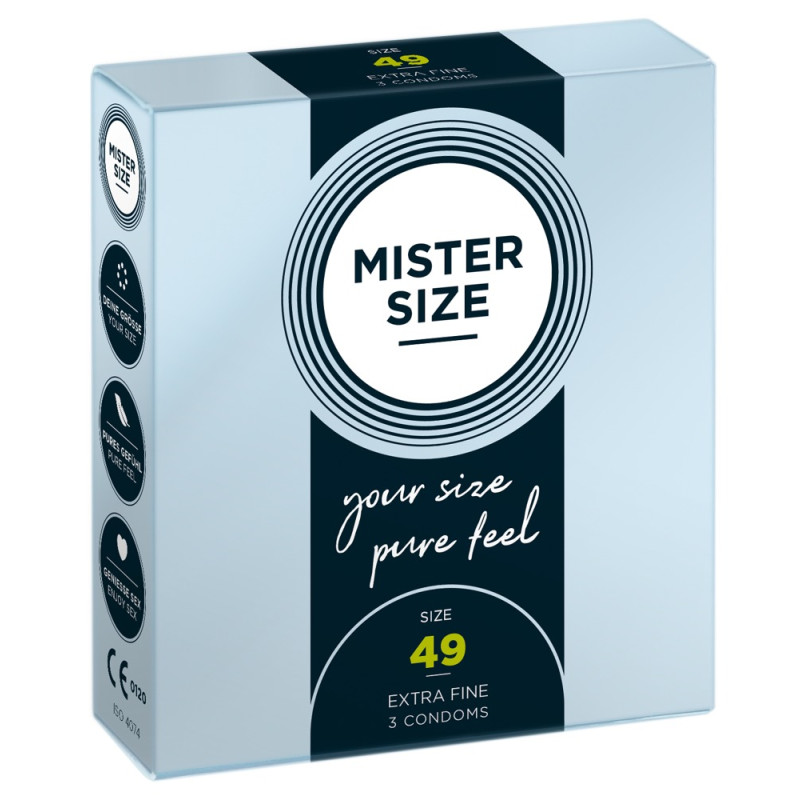Mister Size 49mm pack of 3