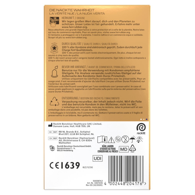 Durex Hautnah Extra Feucht x10