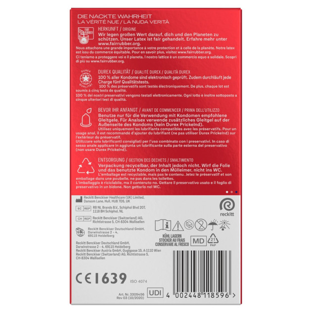 Durex Gefühlsecht Slim x 10