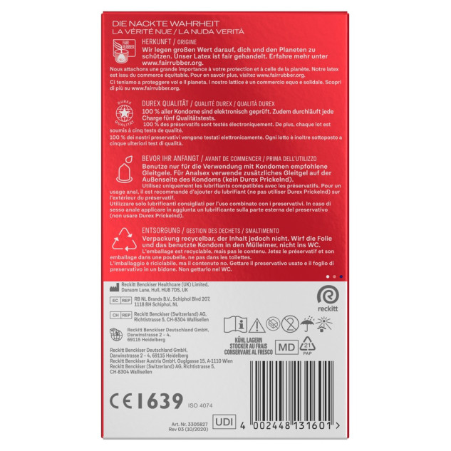 Durex Gefühlsecht Extra Groß10