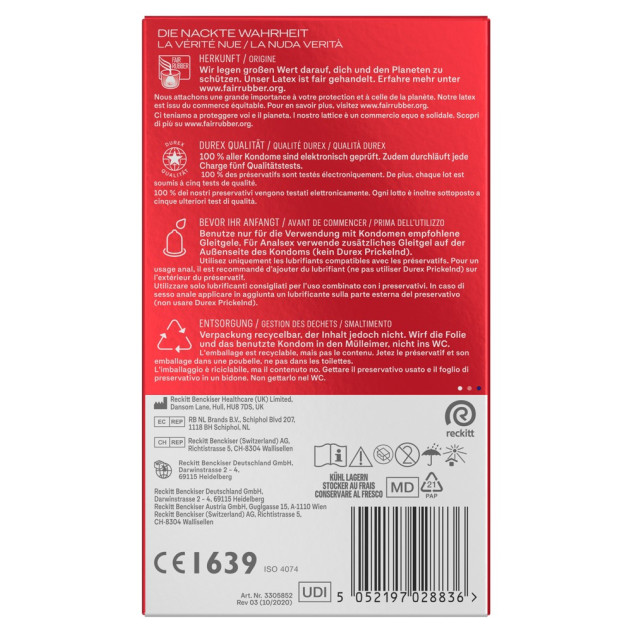 Durex Gefühlsecht Xtrafeucht10