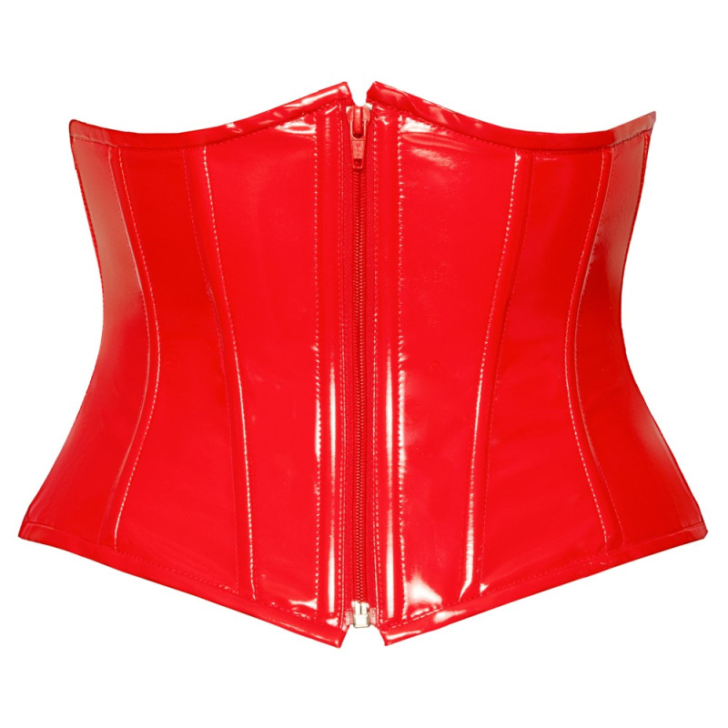 Vinyl Waist Cincher red