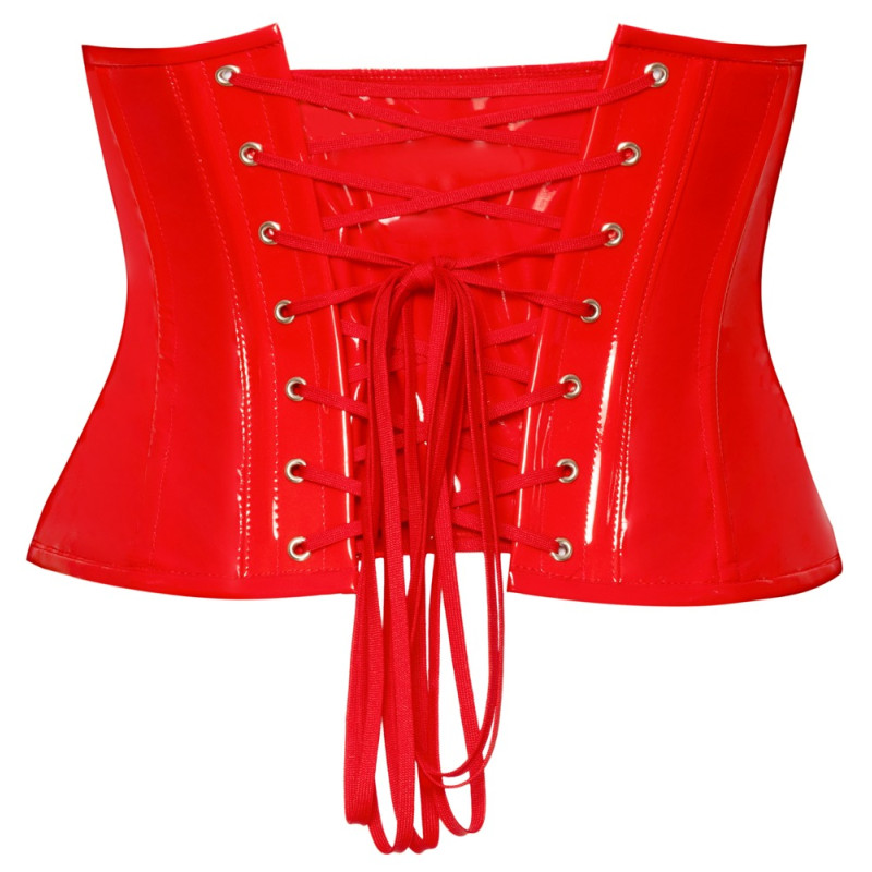 Vinyl Waist Cincher red