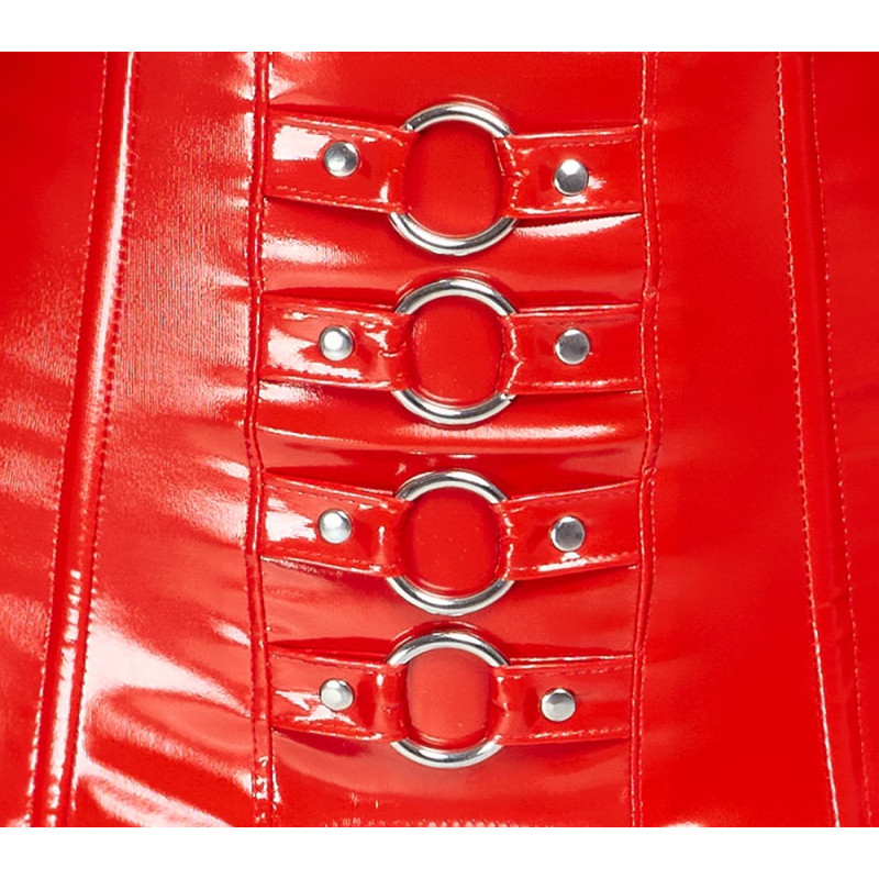 Vinyl Suspender Straps red