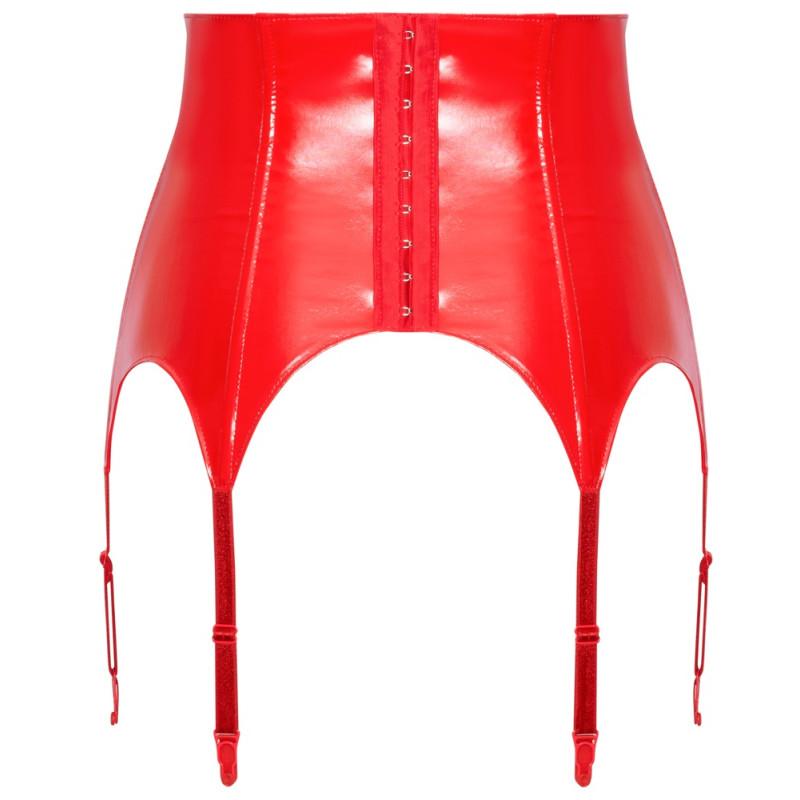 Vinyl Suspender Straps red