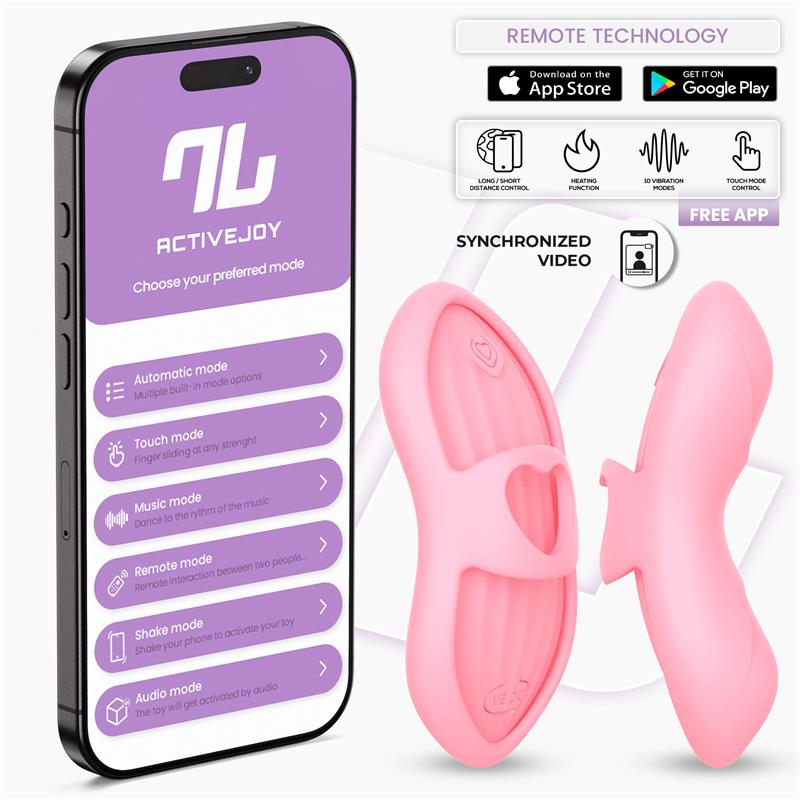  Laia Heated Finger Vibrator and App Pink
