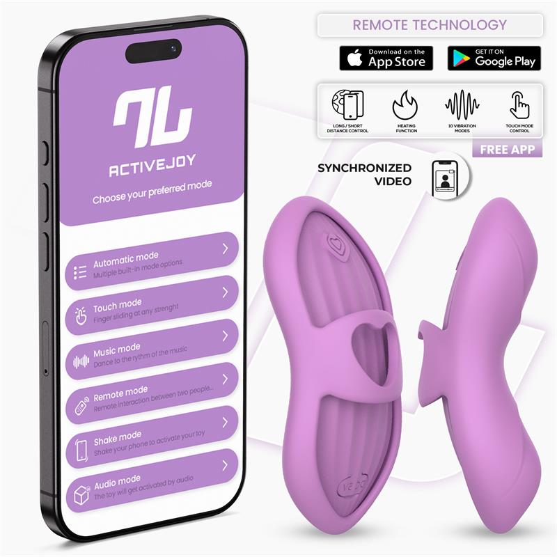  Laia Heated Finger Vibrator with App Lavender