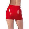 Latex Mini Skirt red
