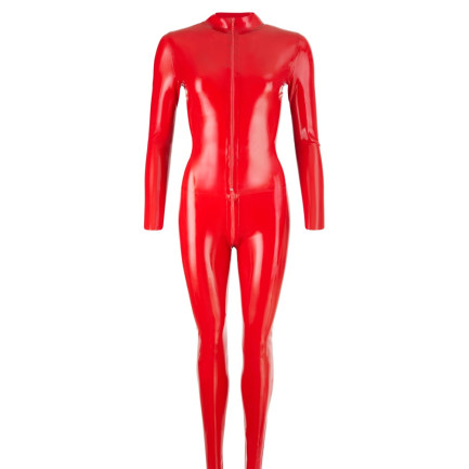 Latex Catsuit red