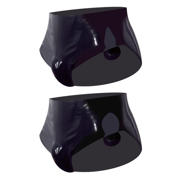 Men's Latex Briefs with Plug