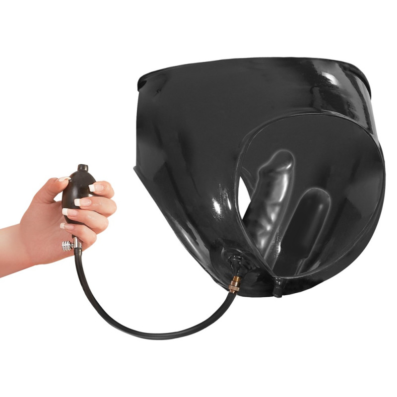 Latex Briefs Pump Dildo