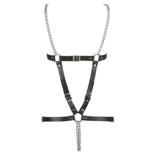 Leather Harness 2 Chains S-L