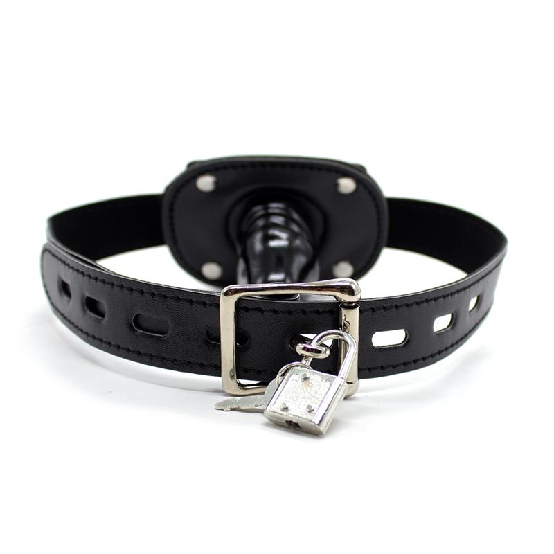  Locking Short 5 cm Penis Gag Ball Black