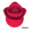  Meryl Vibe Stimulator Rose Shaped with Tongue 2 Motors
