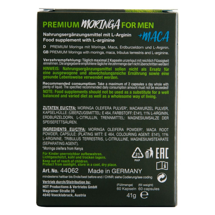 HOT BIO Moringa Man Caps 60pcs