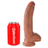 King Cock 9 inch Balls Tan
