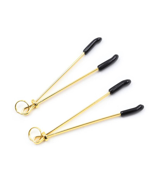  Nipple Clamps Metal Black/Gold