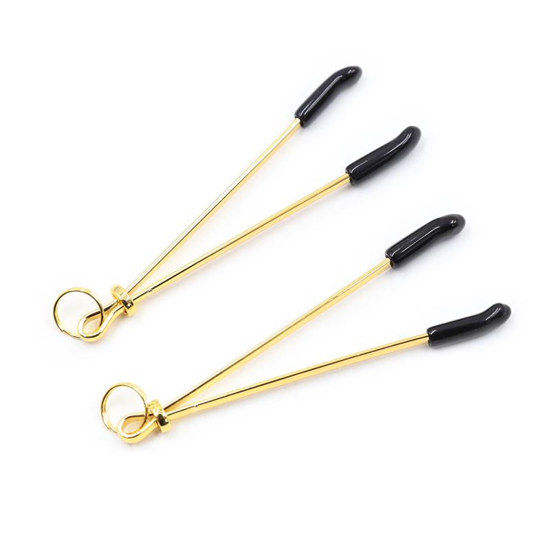  Nipple Clamps Metal Black/Gold