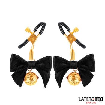  Nipple clamps with Bow Black