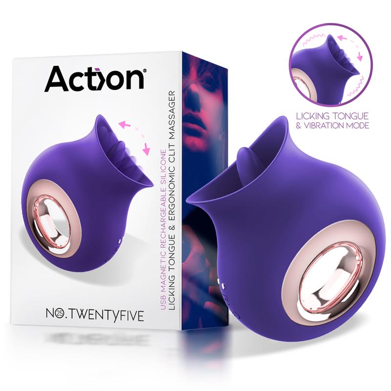  No. TwentyFive Licking Tongue and Vibrator Clitoris Massager