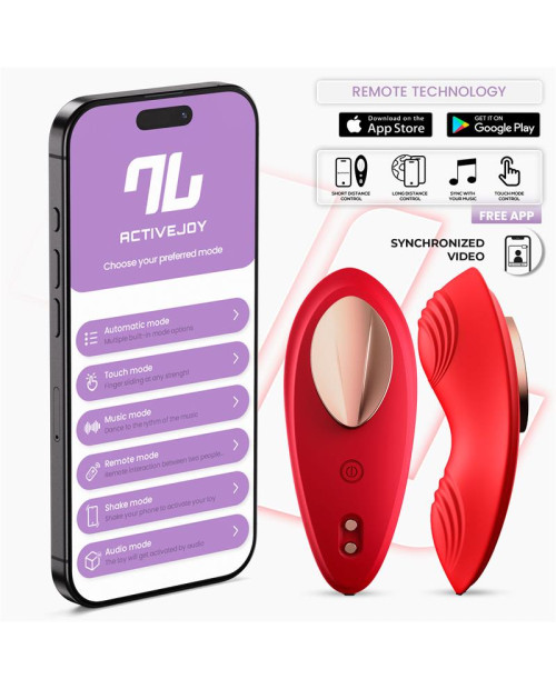 Panty Vibrator with App Silicone Red
