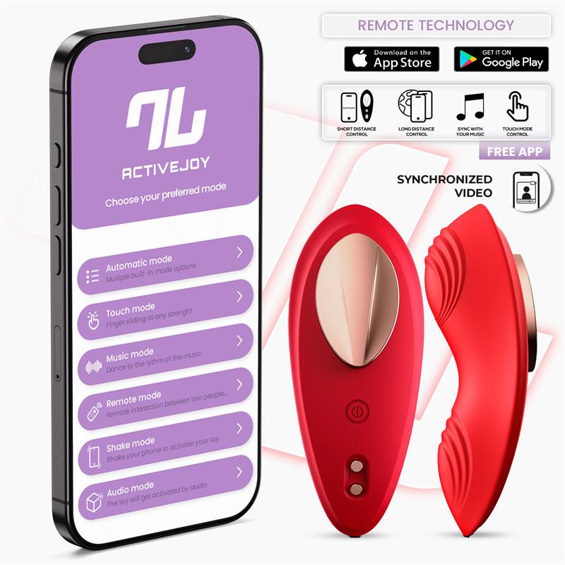  Panty Vibrator with App Silicone Red