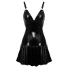Vinyl dress flared