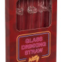 Glass Drinking Straw Willy x 4