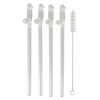 Glass Drinking Straw Willy x 4