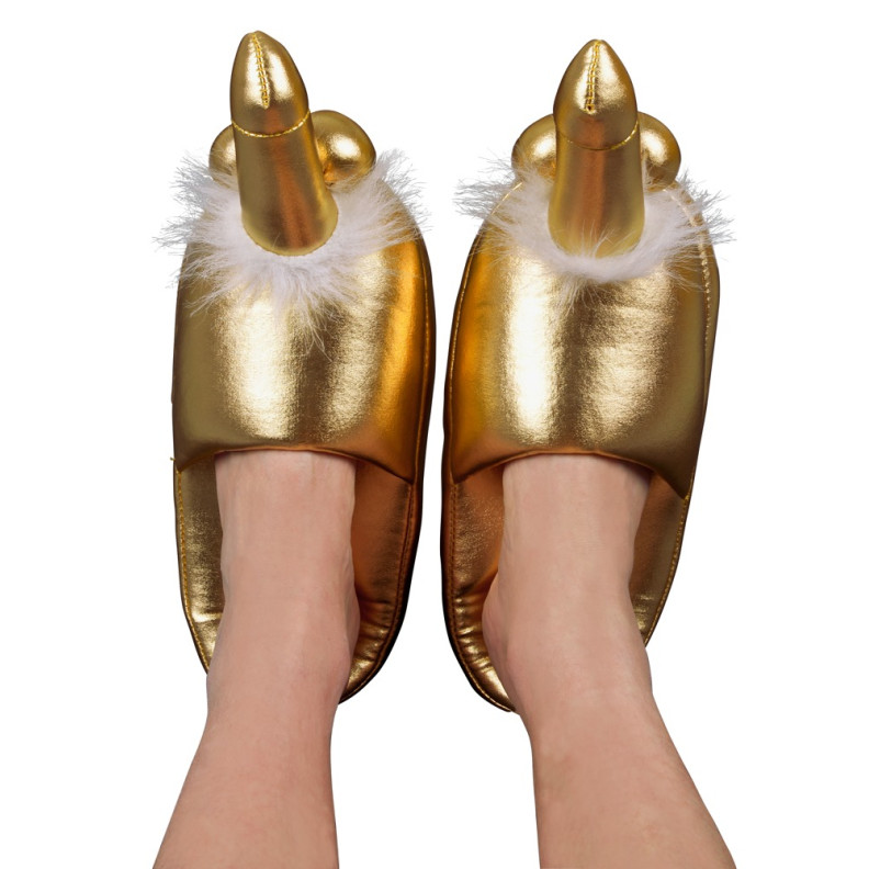 Penis Slippers Gold