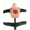 Fetish Fantasy 7" Hollow Rechargeable Strap-On with Balls, Flesh