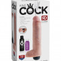 King Cock 10" Squirting Cock w/ Balls - Flesh