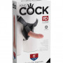 King Cock Strap-on Harness w/ 6" Cock - Flesh