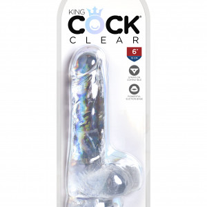 King Cock Clear 6" Cock with Balls