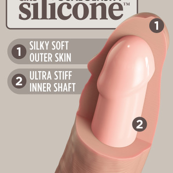 8" Dual Density Silicone Cock