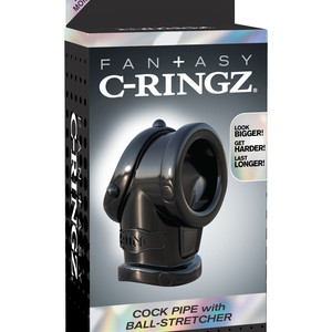 Fantasy C-Ringz Cock Pipe With Ball-Stretcher - Black