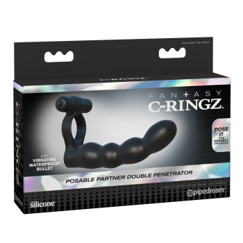 Fantasy C-Ringz Posable Partner Double Penetrator - Black